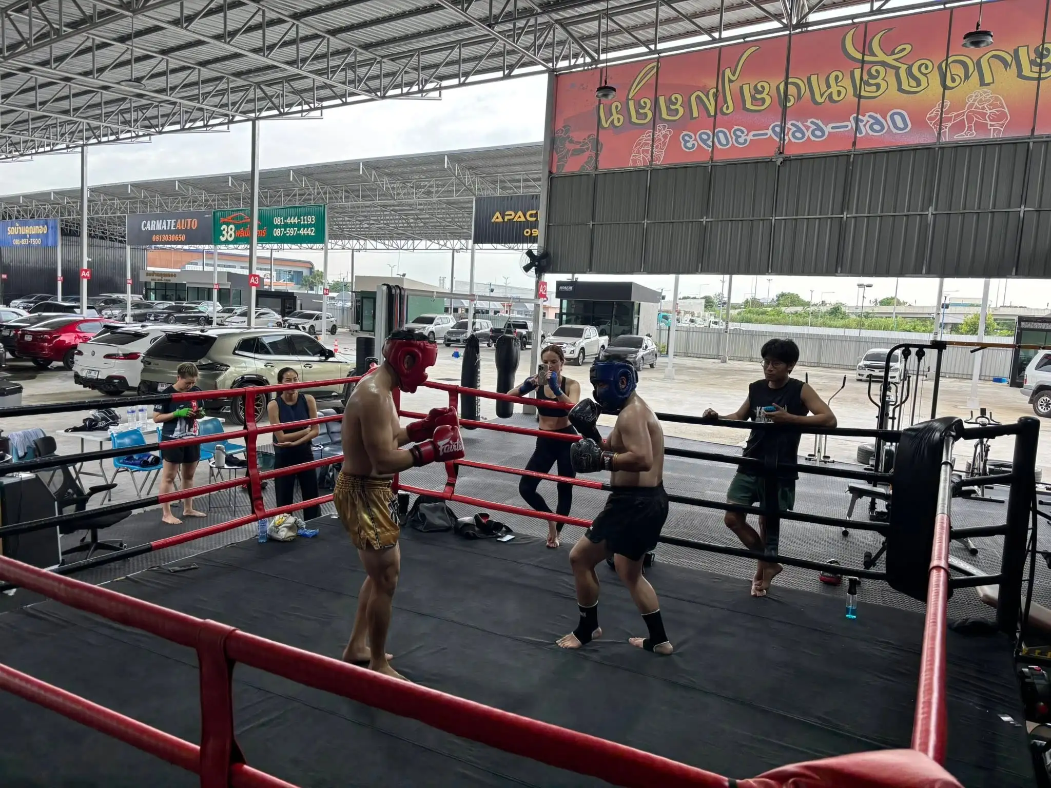บรรยากาศเรียนมวยไทย ลดน้ำหนัก ออกกำลังกาย ยาวชัยมวยไทยยิม